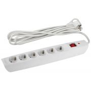 Сетевой фильтр SFX-6es-4m-W белый с/з 3х0,75мм2 со шт. с выкл. 6гн 4м ЭРА Б0044025