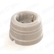 Ретро розетка фарфоровая с/з «МЕЗОНИНЪ» белая GE70301-01