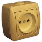 LEZARD Розетка 1-ая б/з О/П ольха 710-0700-121