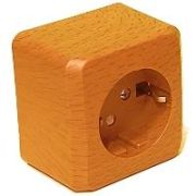 Этюд Дача бук Розетка 1-ая с/з со шторками наружная РА16-004Т