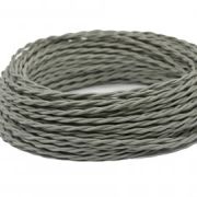 Провод ретро витой ПРВ 2х1,5 серый