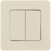 Legrand/Daccord INSPIRIA Слоновая кость Выключатель двухклавишный 10 AX - 250 В
