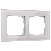 W0021117/ Рамка на 2 поста Favorit (дымчатый,стекло)