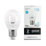Лампа Gauss LED Elementary Шар 12W 920lm E27 4100K 53222