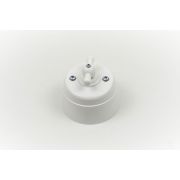 Выключатель поворотный 1-2 клавишный, АБС-пластик, белый Вектор