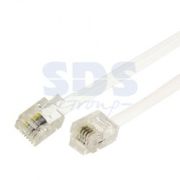 Патч корд RJ11 литой 10м (удлинитель телефонный) 18-3101