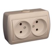 LEZARD Розетка 2-ая б/з О/П крем 710-0300-128