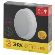 ЭРА SPB-3-05-4K Светодиодый светильник 5Вт 4000К 400лм круг 155х35 БЕЛ (снят)