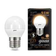 Лампа Gauss LED Шар E27 9.5W 890lm 3000K 105102110