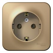 Blanca Розетка 1-ая с/з без шторок.16А, 250В, изолирующая пластина Титан BLNRA010114