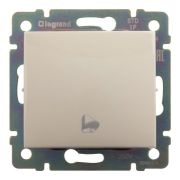 Legrand Valena Крем Выключатель кнопочный 1-клавишный с символом «звонок»