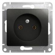 SE Glossa Антрацит Розетка без заземления, 16А GSL000741