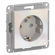 Systeme Electric AtlasDesign Жемчуг Розетка с/з со шторками, 16А, механизм