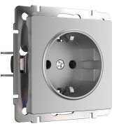 W1171006/ Розетка с заземлением (серебряный)