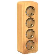 Blanca Розетка 4-ая с/з со шторками. О/П 16А, 250В, изолирующая пластина Ясень BLNRA011415