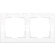 Рамка на 2 поста FLOCK WL05-Frame-02-white белая***