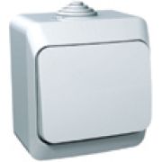 Lexel Этюд Белый Выключатель 1-клавишный IP44 наружный BA10-041B