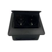 Лючек на 2 Розетки с/з черный