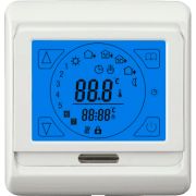 Е 91.716 Терморегулятор электронный с сенсорным дисплеем 16А белый датчик пола и воздуха