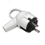 MAKEL Вилка с/з угловая с кольцом белая 10037