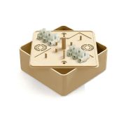 GE41222-11 Расп. кор. для о/п 100х100х44мм IP40 сосна с клеммами 2*4*10