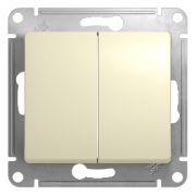 SE Glossa Беж Переключатель 2-клавишный, сх.6 GSL000265