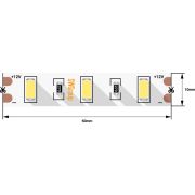 Светодиодная лента стандарт 12 Вт/м, SMD5630, 60 LED/м, 12В, IP20, Теплый белый