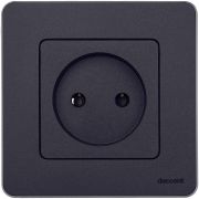 Legrand/Daccord INSPIRIA Антрацит Розетка 2К - 16 А - 250 В