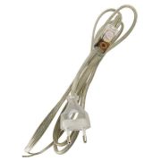 TDM шнур для бра прозрачный 2м ( ШВВП 2*0,75) вилка с вырезом SQ1305-0024