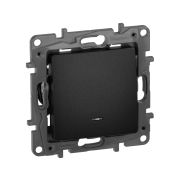 Legrand Etika Антрацит Выключатель 1-клавишный с подсветкой 10А 672603