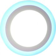 LE LED 2BCLR 24W 3/6K 6000K Светильник встраиваемый круглый (голубое свечение) 210мм LE061300-0027