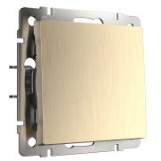 W1112010/ Выключатель одноклавишный проходной (шампань рифленый)