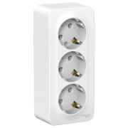 Blanca Розетка 3-ая с/з без шторок. О/П 16А, 250В, изолирующая пластина Белый BLNRA010311