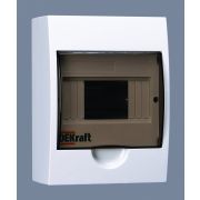 Щит распределительный навесной ЩРН-П- 6 DEKraft IP40 белый с прозорачной дверью 31009