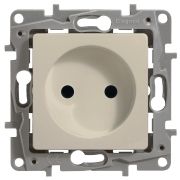 Legrand Etika Слоновая кость Розетка б/з, винт. клем. 672320