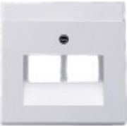 АВВ Basic 55 Накладка 2-ой ТЛФ/комп розетки наклонной белый 2CKA001753A0095 (1753-0-0095)