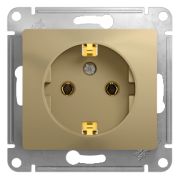 SE Glossa Титан Розетка с заземлением GSL000443