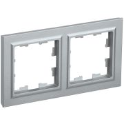 IEK BRITE BASE Алюминий Рамка 2-м РУ-2-БрА.