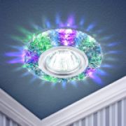 ЭРА DK LD4 SL/RGB Светильник декор cо светодиодной подсветкой( мультиколор), прозрачный Б0019207