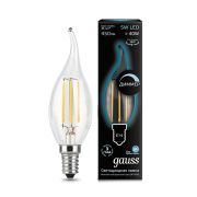 Лампа Gauss LED Filament Свеча на ветру dimmable E14 5W 450lm 4100K 104801205-D