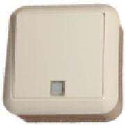 Elso Cont Беж Переключатель 1-клавишный с подсветкой 391620