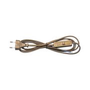 FERON Сетевой шнур с выключателем, 230V 1,9м золото, KF-HK-1 23051