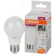 OSRAM Лампа светодиодная LED 7Вт E27 3000K 560Лм груша 220В (замена 60Вт) 4058075577893