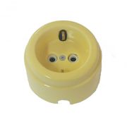 Розетка с/з 16А керамика песочный Арбат