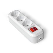 Колодка «UNIVersal» 3 гн. с/з с выкл. AБС-пластик (еврослот) S303