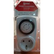 Таймер-розетка UST-M10 3500Вт 16А*1 IP20  механич. белый Uniel