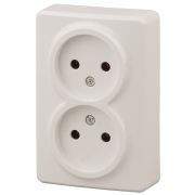 ЭРА Эксперт Розетка 2-ая б/з 16А ОУ сл.кость IP20 11-2202-02