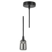 DLC-T-S31/E27 TS/1M/BL PEARL BLAC патрон декоративный серия «Techno» с проводом и креплением, черный