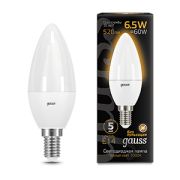 Лампа Gauss LED Свеча E14 6.5W 520lm 3000К 103101107