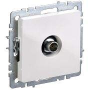 IEK BRITE BASE Белый Розетка TV оконечная РТВ11-0-БрБ.